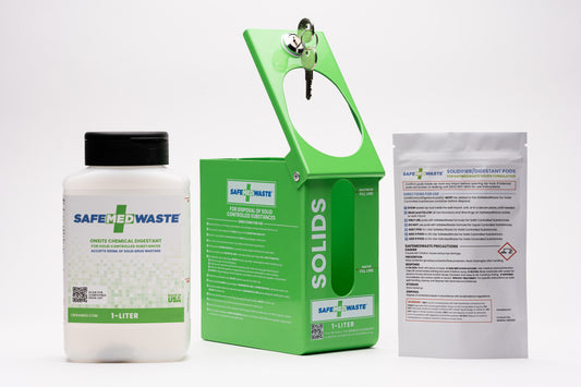 SafeMedWaste 1L (Starter Kit) for SOLID Controlled Substance Disposal