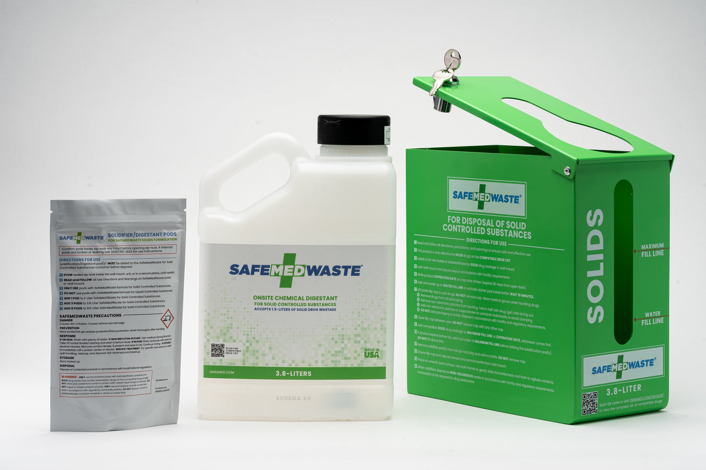 SafeMedWaste 3.8L (Starter Kit) for SOLID Controlled Substance Disposal