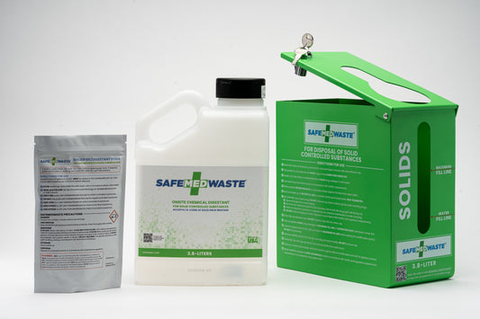 SafeMedWaste 3.8L (Starter Kit) for SOLID Controlled Substance Disposal