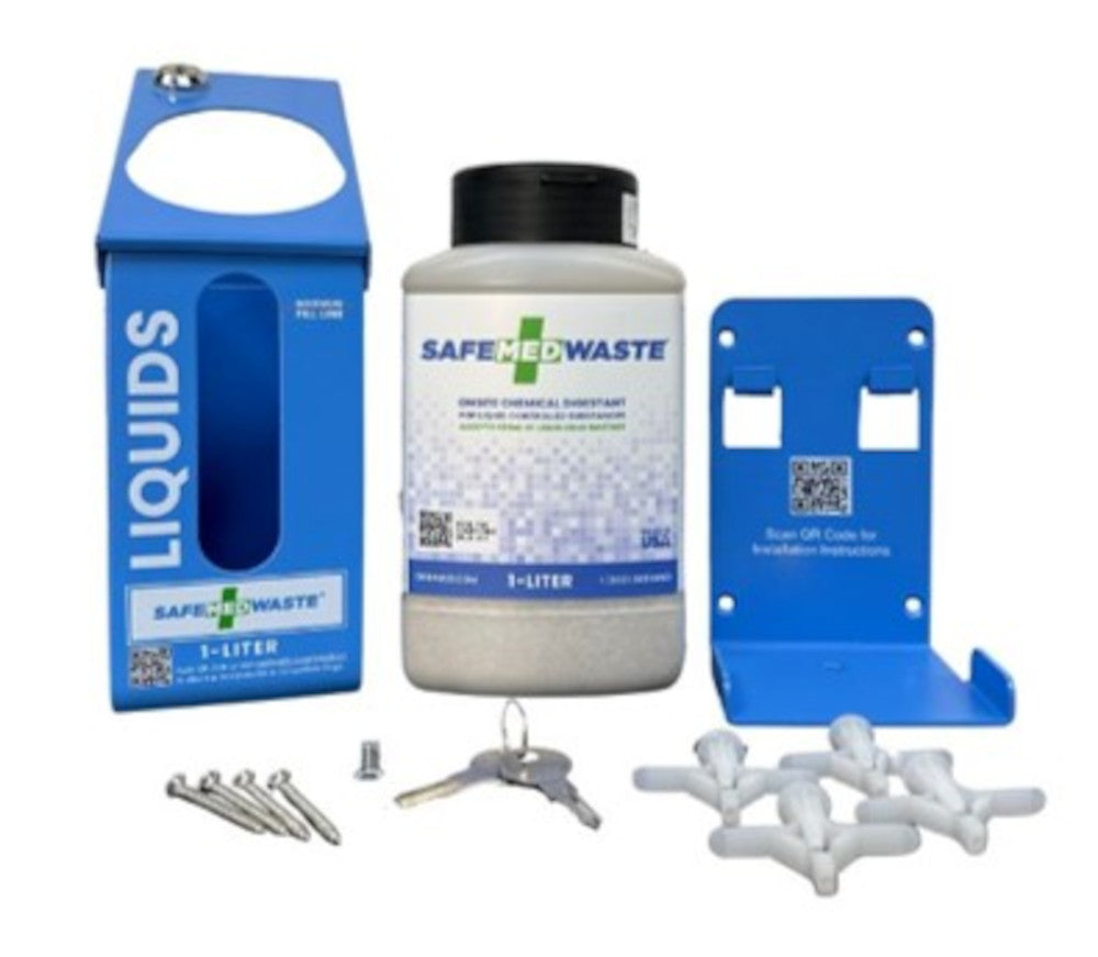 SafeMedWaste 1L Starter Kit for LIQUID controlled substance waste