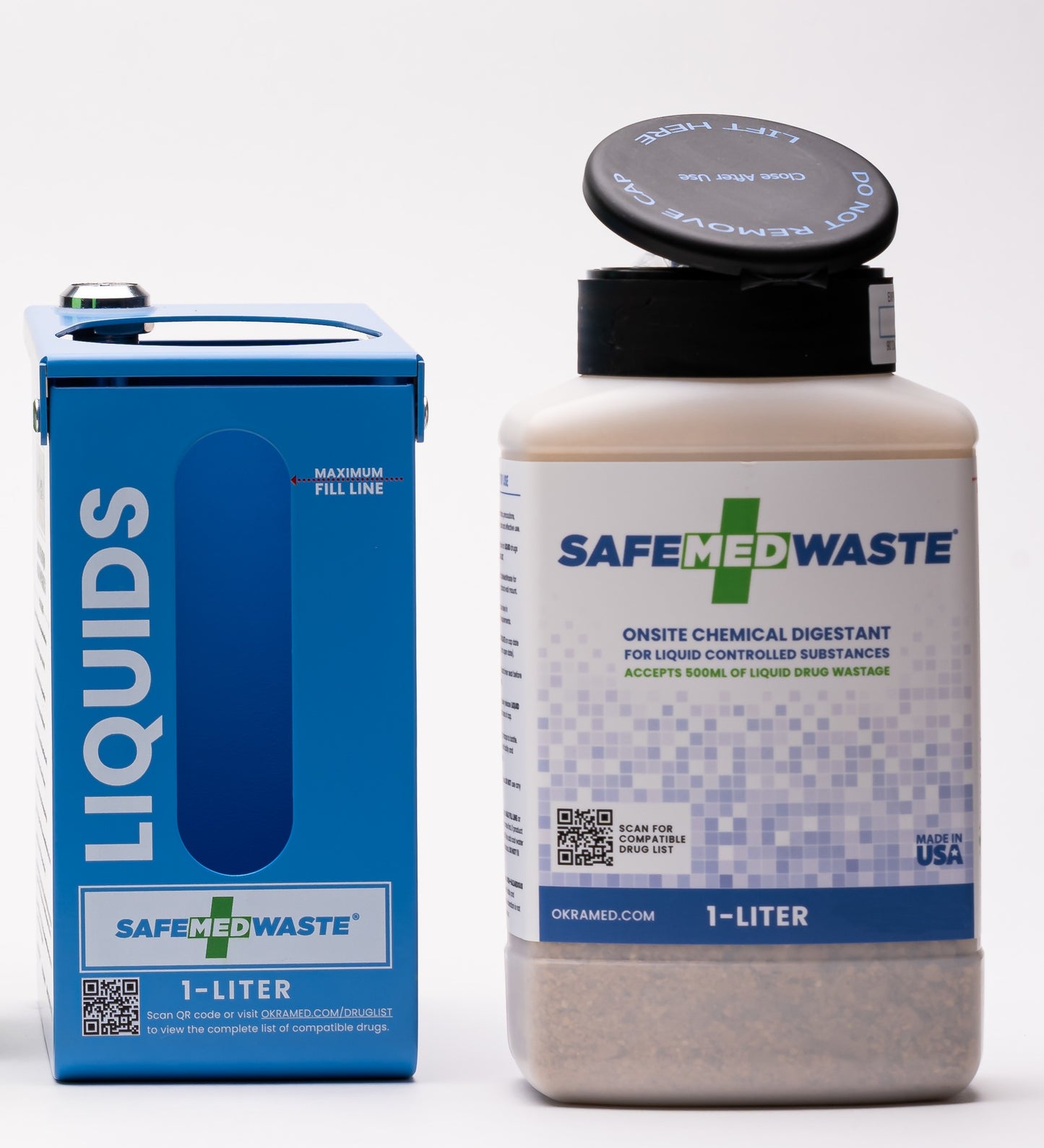 SafeMedWaste 1L Starter Kit for LIQUID controlled substance waste